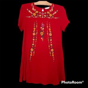 2 Dresses! altar-d state red floral /green floral Davi & Dani (sold together)